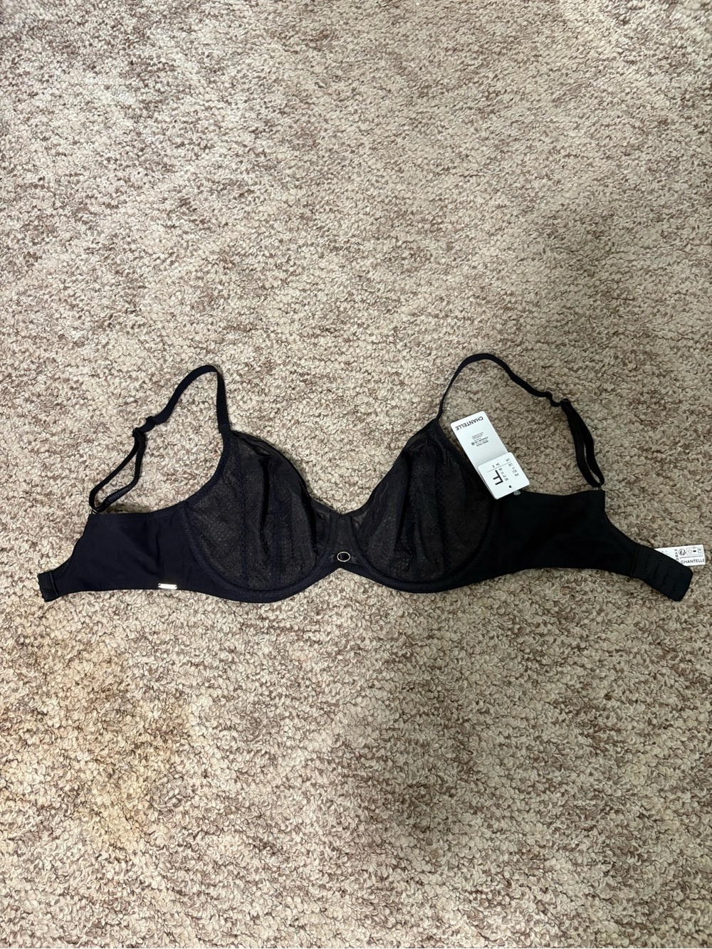 Chantelle Black Mesh Underwire Bra